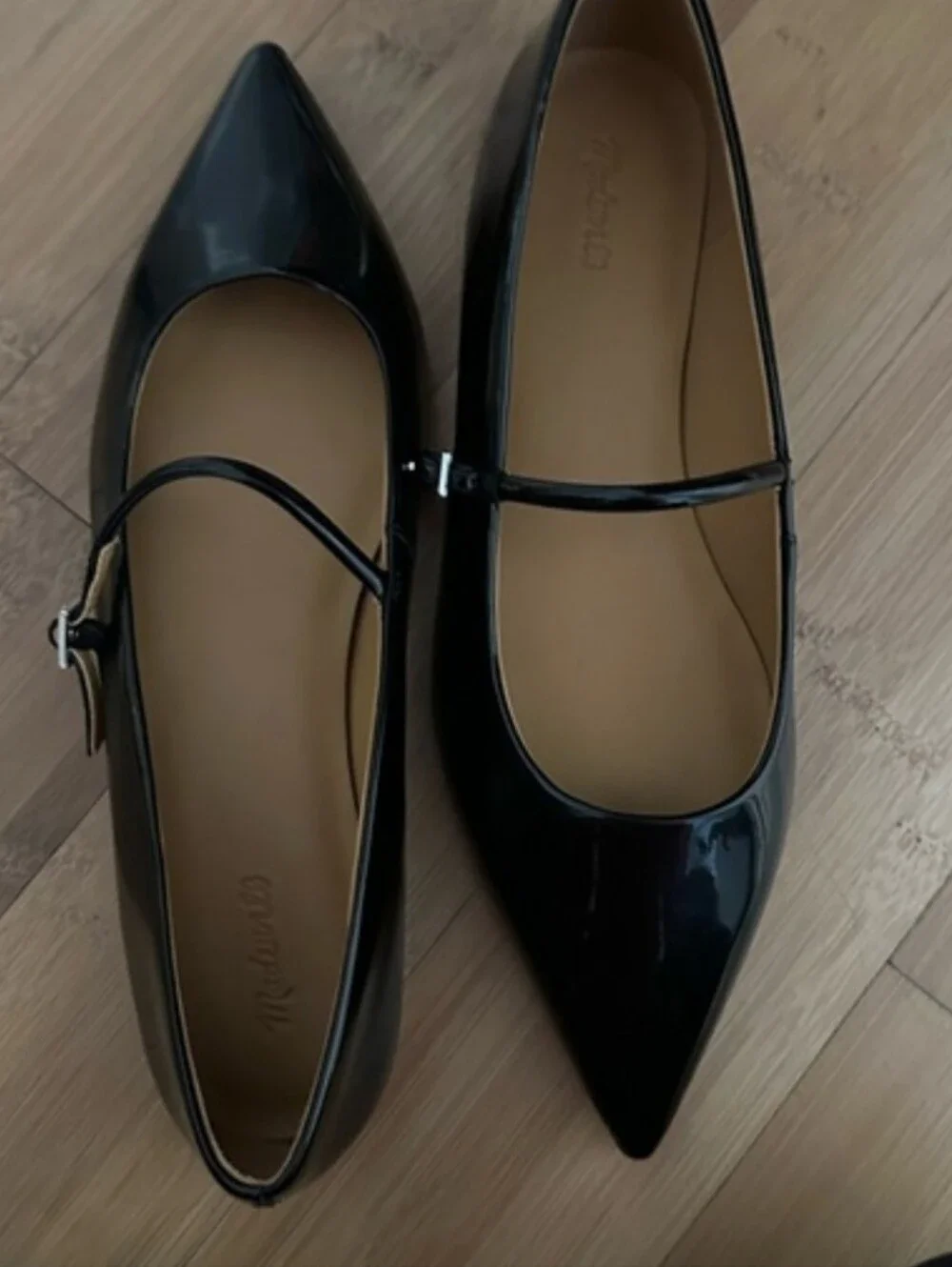 NWOT Madewell Elsie Pointed Patent Mary Jane Flats